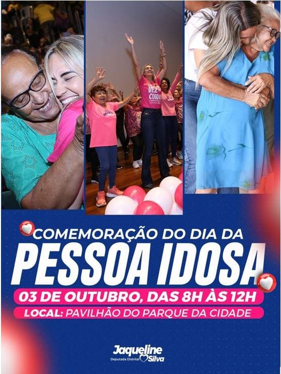 Comemoração do Dia da Pessoa Idosa acontece no Parque da Cidade no dia 3 de outubro