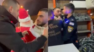 Polícia israelense prende palestino vestido de Papai Noel em festa de Natal