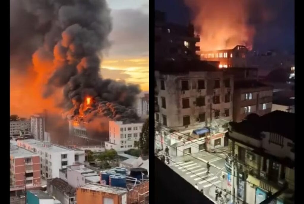 Incêndio de grandes proporções atinge colégio centenário em Santa Maria (RS)