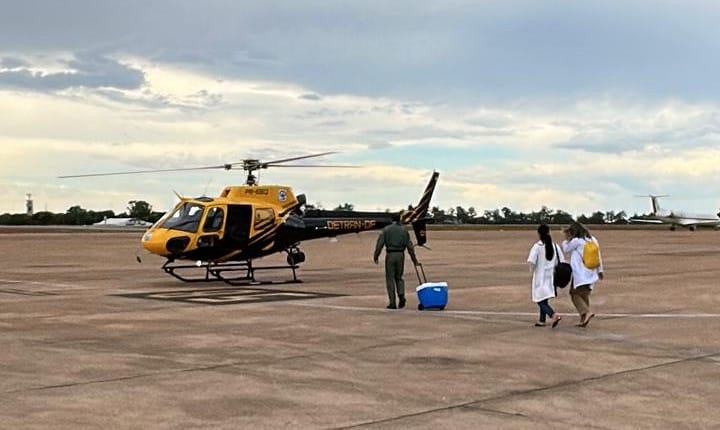 Detran-DF realiza transporte aéreo de coração para transplante