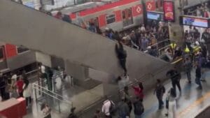 Acidente em escada rolante deixa 13 feridos na estação Brás da CPTM