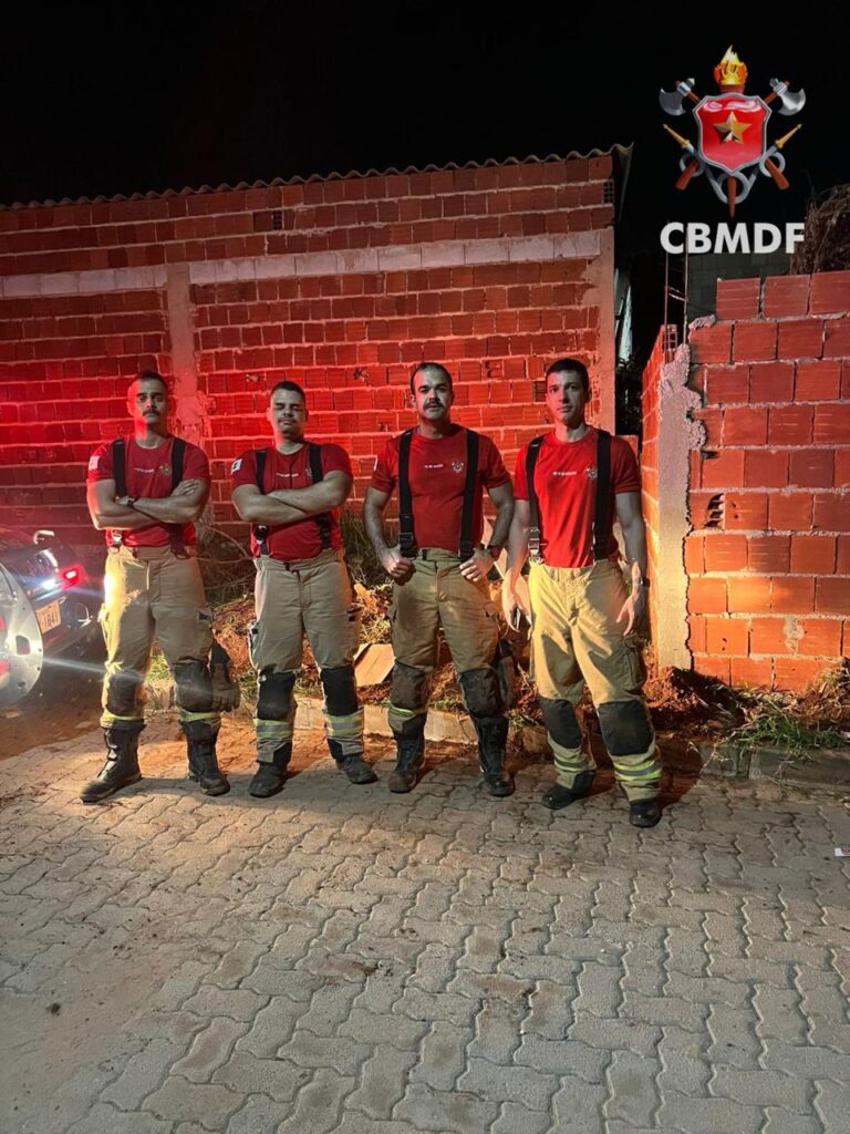Bombeiros resgatam cachorro preso em buraco no Sol Nascente e o levam para tratamento