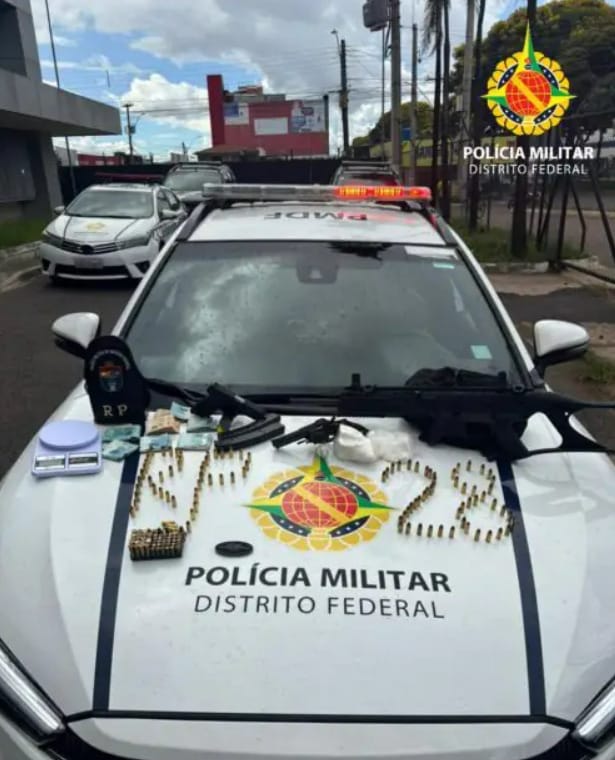 PMDF prende homem e apreende armas, drogas e dinheiro em Ceilândia