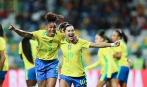 Seleção feminina fecha 2025 com vitória de 5 a 0 sobre Portugal