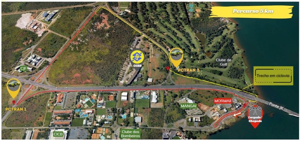 Intervenções no trânsito para corrida na Ponte JK em 4 de janeiro