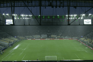 Chuva no Maracanã no clássico entre Fluminense x Flamengo