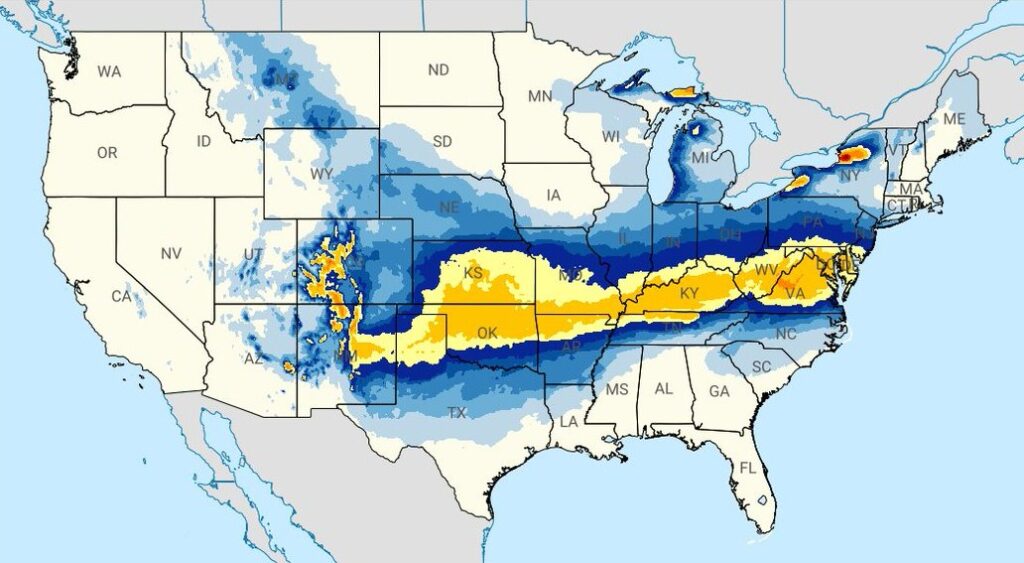 Previsão de forte nevasca nos EUA deixa 150 milhões de pessoas sob alerta