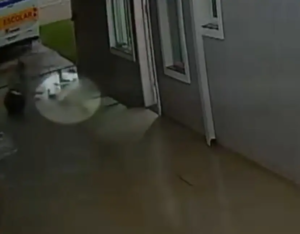 Cachorro é levado por vento durante passagem de tornado no Paraná