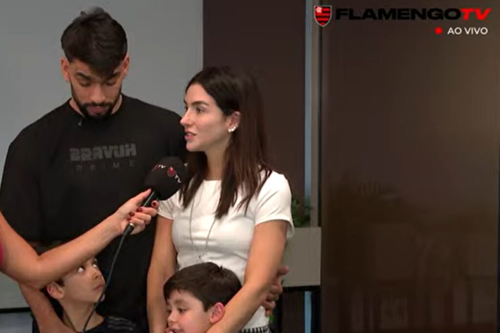 Print de uma transmissão da FlamengoTV - Metrópoles