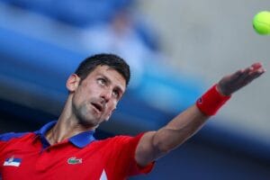 Imagem colorida de Novak Djokovic, tenista profissional