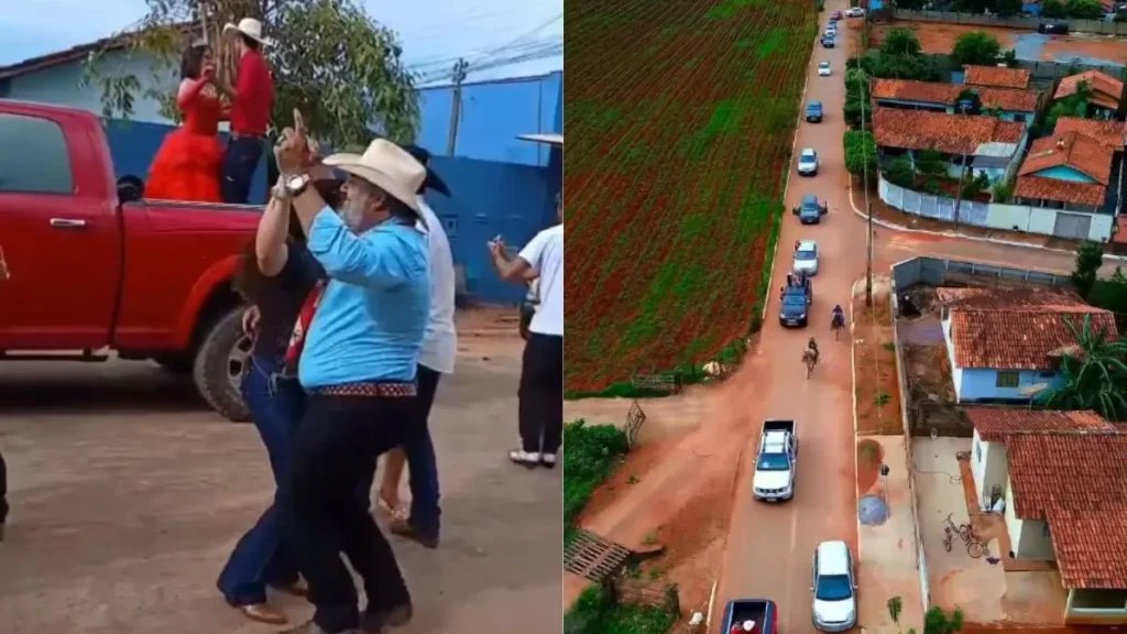 Família celebra noivado com carreata e forró em Heitoraí