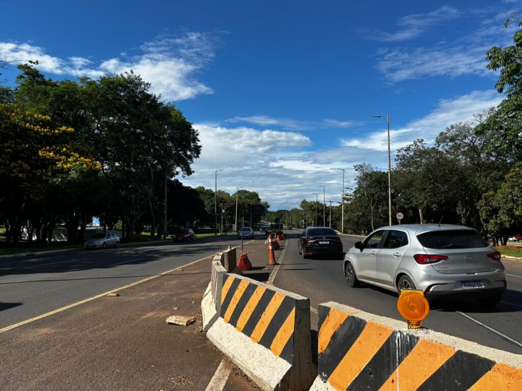 Obras no Eixão Norte elevam risco de acidentes