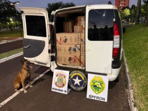 Operação apreende cigarros e celulares contrabandeados no Paraná