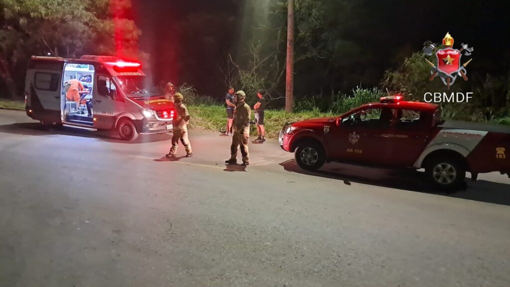 Ciclista pré-adolescente ferido em colisão com caminhonete no Gama
