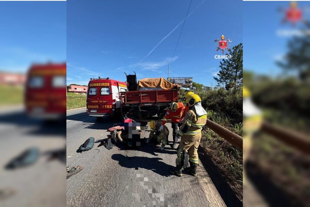 Motociclista morre em batida na BR-070