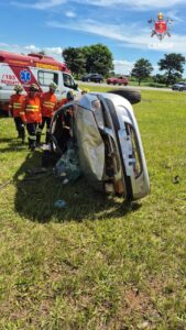 Acidente com quatro veículos na BR-070, em Ceilândia