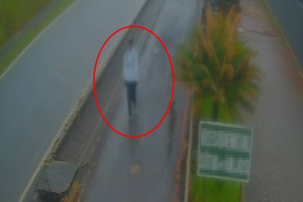 Suspeito de matar professor é registrado por câmera