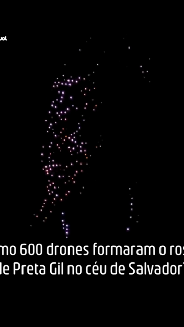 Como 600 drones formaram o rosto de Preta Gil no céu de Salvador?
