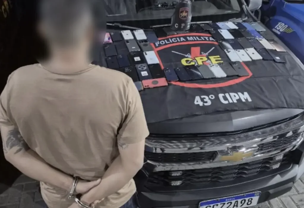 Homem é preso com 54 celulares que foram furtados no pré-carnaval de Goiânia