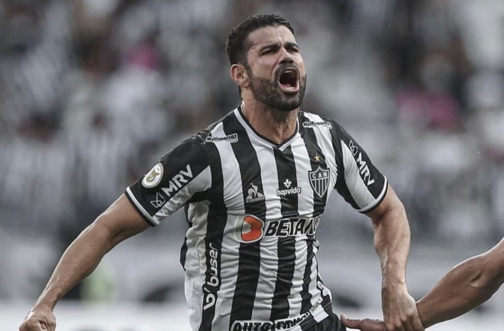Imagem colorida de Diego Costa pelo Atlético-Mg