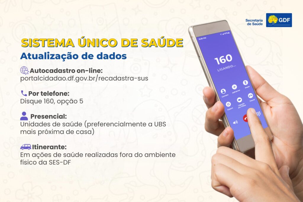 Saúde do DF convoca usuários do SUS para atualização cadastral