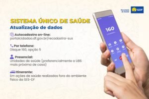 Saúde do DF convoca usuários do SUS para atualização cadastral