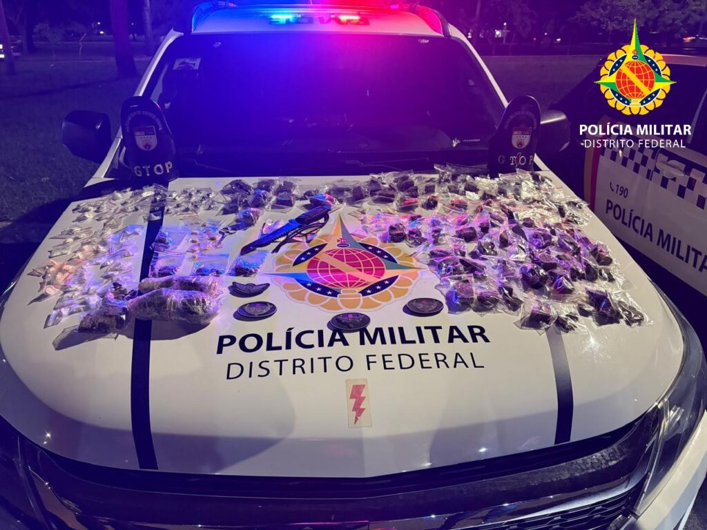 Suspeito é preso por tráfico de drogas em área de mata no Guará II