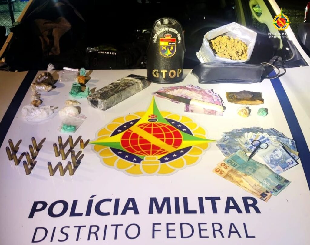 PMDF desmonta ponto de venda de drogas e detém três pessoas na Vila Cauhy