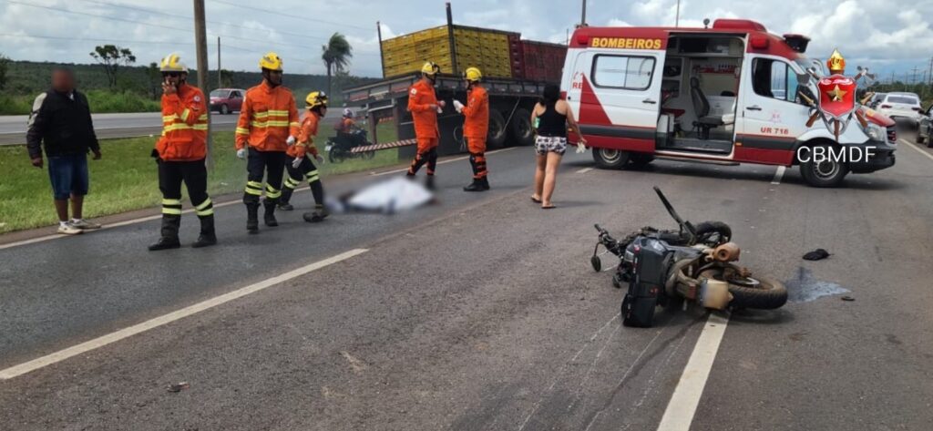 Motociclista morre após colisão na BR-020, no DF