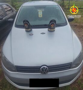 PM recupera carro furtado na Asa Norte com apoio do serviço de inteligência