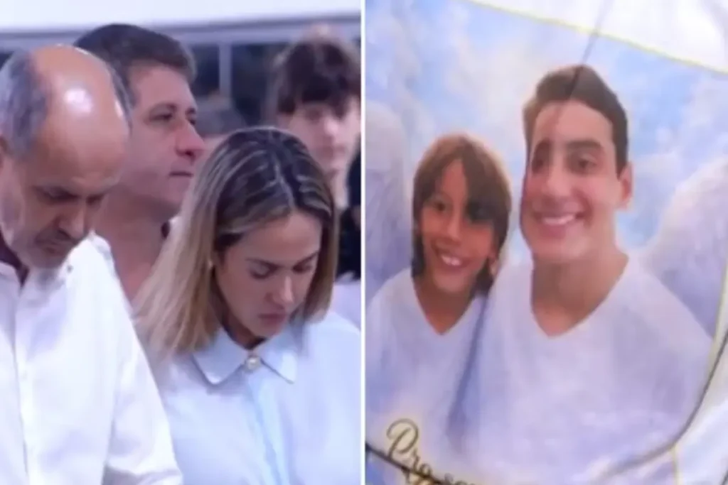 Missa de sétimo dia reúne familiares e amigos em despedida de Miguel e Benício, em Itumbiara