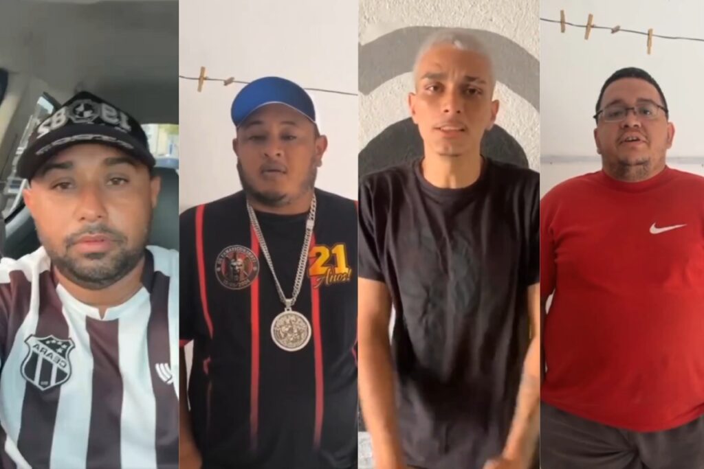 Imagem colorida dos ex-líderes de organizadas em Fortaleza