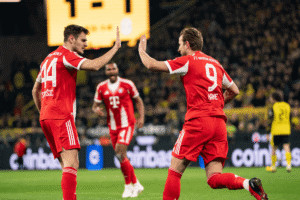 Harry Kane deixou tudo igual no 2º tempo na partida entre Bayern de Munique x Borussia Dortmund