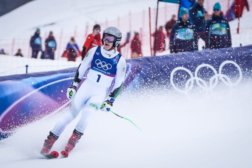 Jogos Olímpicos de Inverno Milão-Cortina 2026 – Bórmio – Lucas Pinheiro Braathen durante a prova do slalom gigante