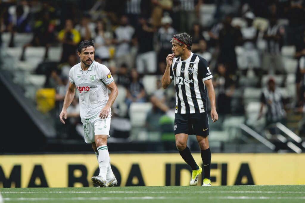 Imagem colorida da partida entre Atlético-MG x América-MG