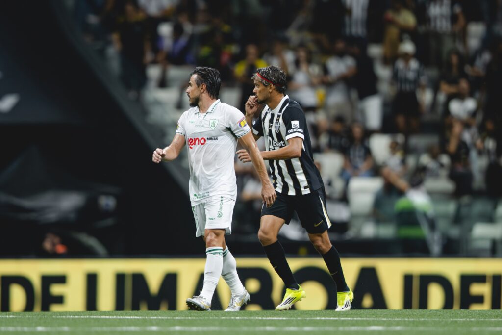 Imagem colorida da partida entre Atlético-MG x América-MG