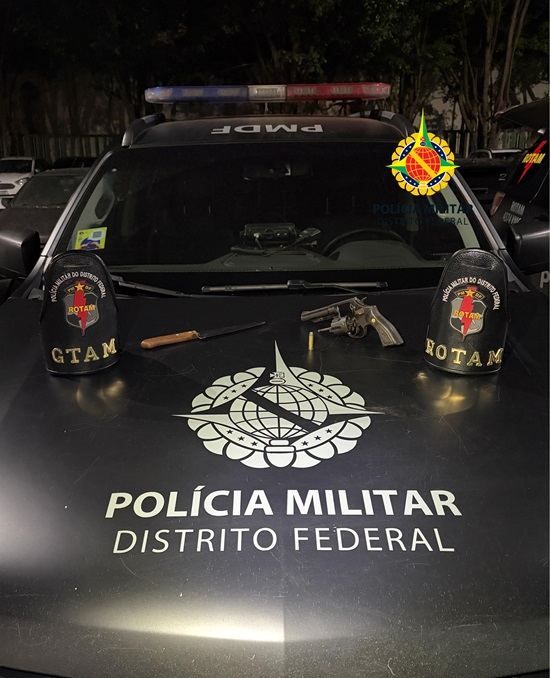 PM apreende revólver com numeração raspada após confusão envolvendo irmãos gêmeos em Ceilândia