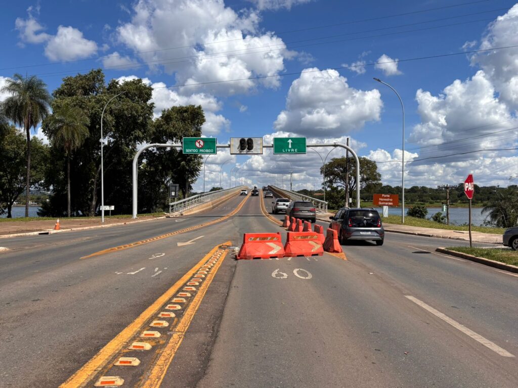Faixa da Ponte Honestino Guimarães será interditada para obras nesta sexta