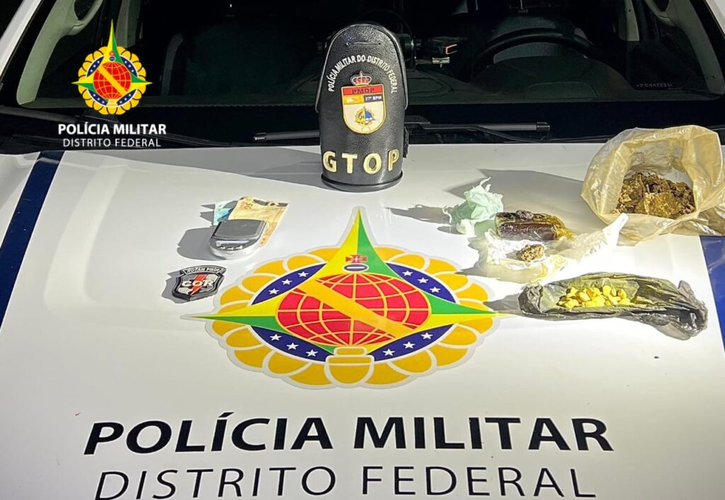 PMDF prende homem por tráfico de drogas após localizar entorpecentes escondidos em carro no Recanto das Emas