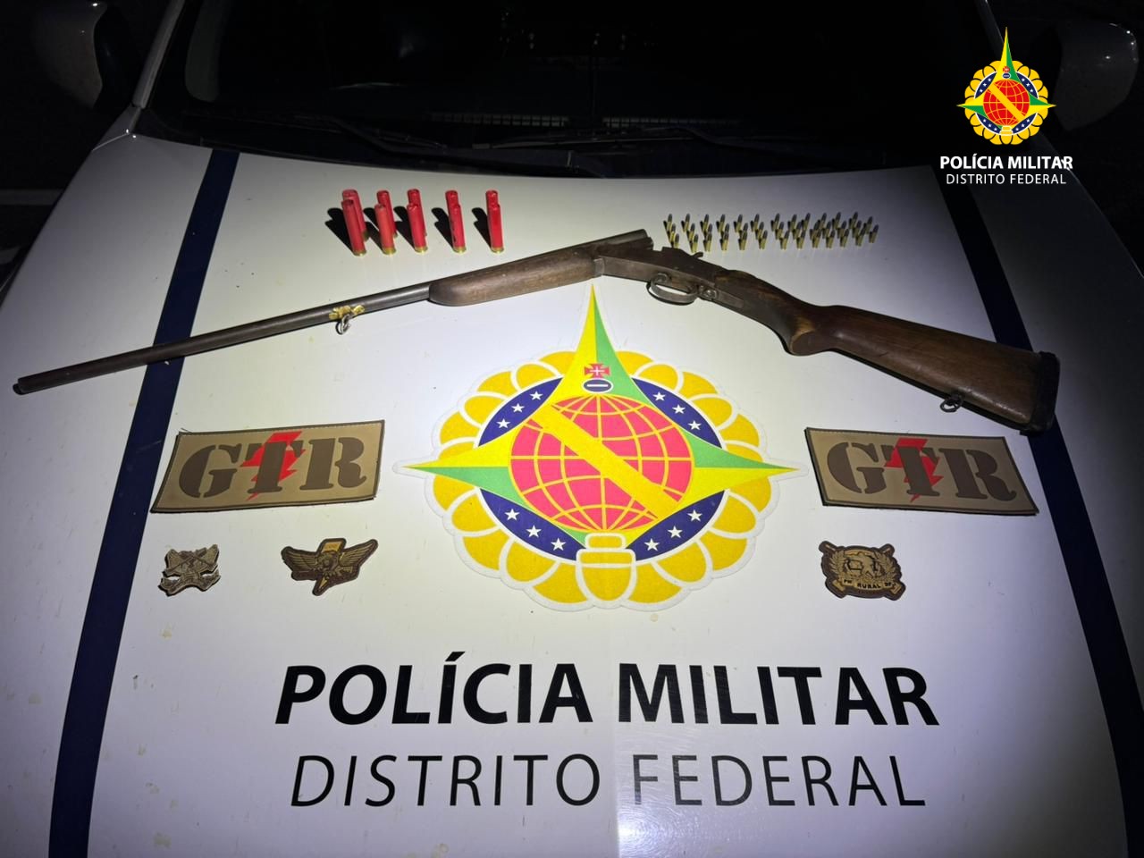 PM apreende arma, munições e veículo com identificação adulterada no Paranoá