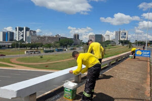 Governo do DF inicia pintura de viadutos para reforçar segurança viária