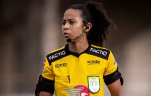 Jogador empurra árbitra durante jogo no Cearense e caso vai para o Tribunal de Justiça Desportiva