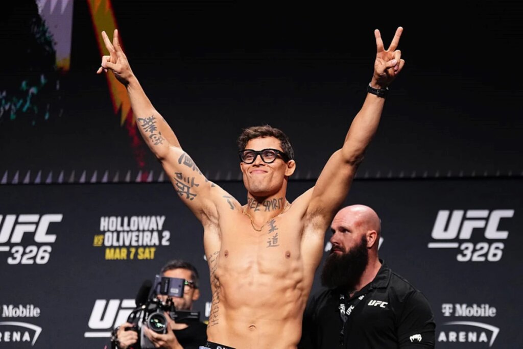 Caio Borralho quer vitória por nocaute em card principal do UFC 326