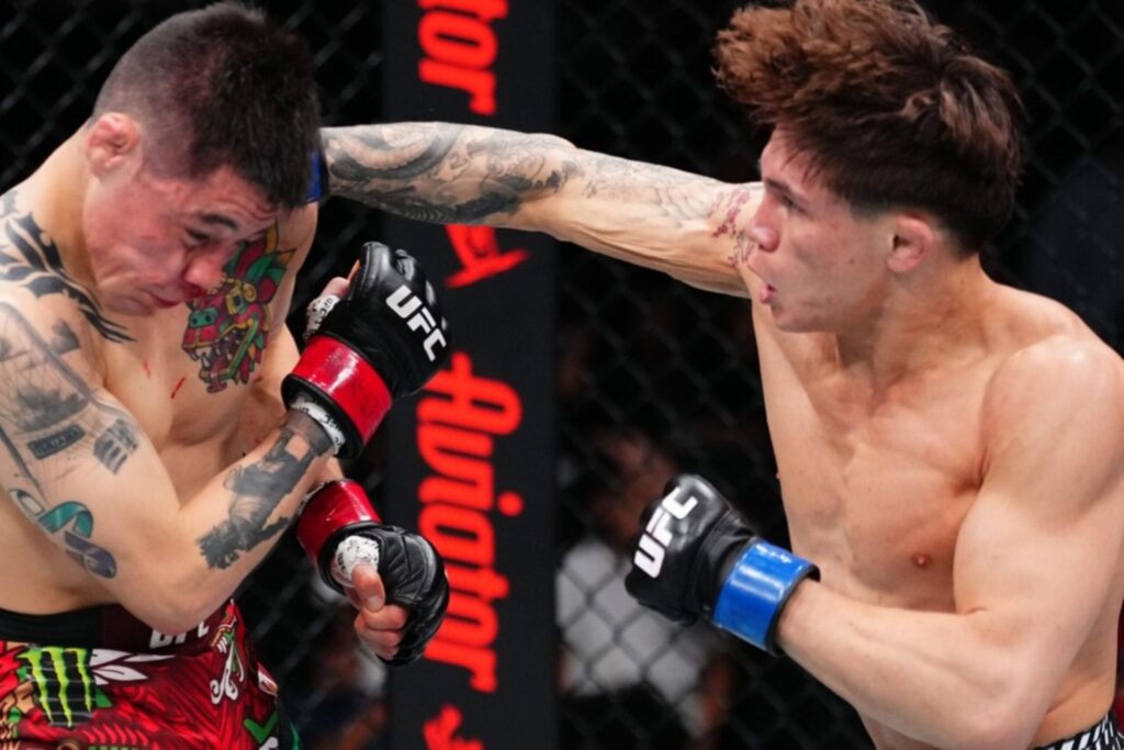 Kavanagh desbanca favoritismo e vence Brandon Moreno no UFC México - destaque galeria