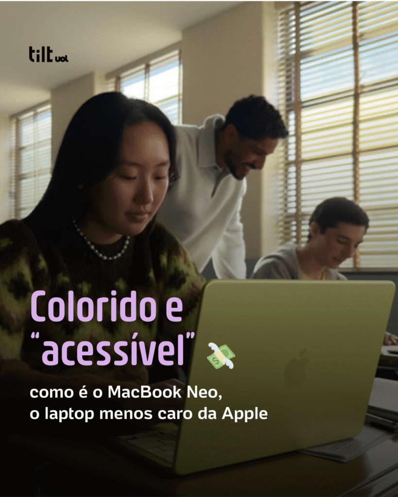 Colorido e 'acessível': como é o MacBook Neo, o laptop menos caro da Apple