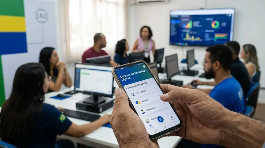 A plataforma que conecta trabalhadores a cursos gratuitos