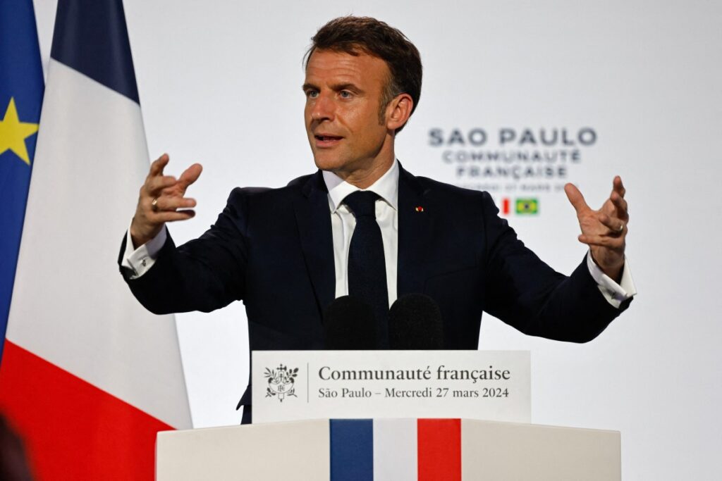 Macron adverte que EUA não protegerá mais a Europa ‘a longo prazo’