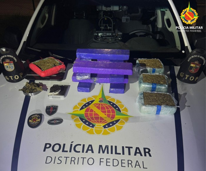 Operação da PMDF apreende grande quantidade de drogas e prende suspeito no DF