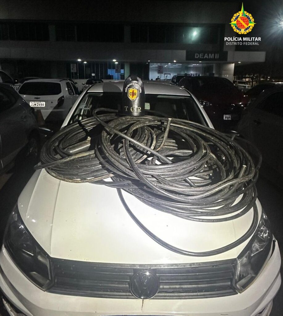 Homem é preso com fios de cobre furtados em Ceilândia