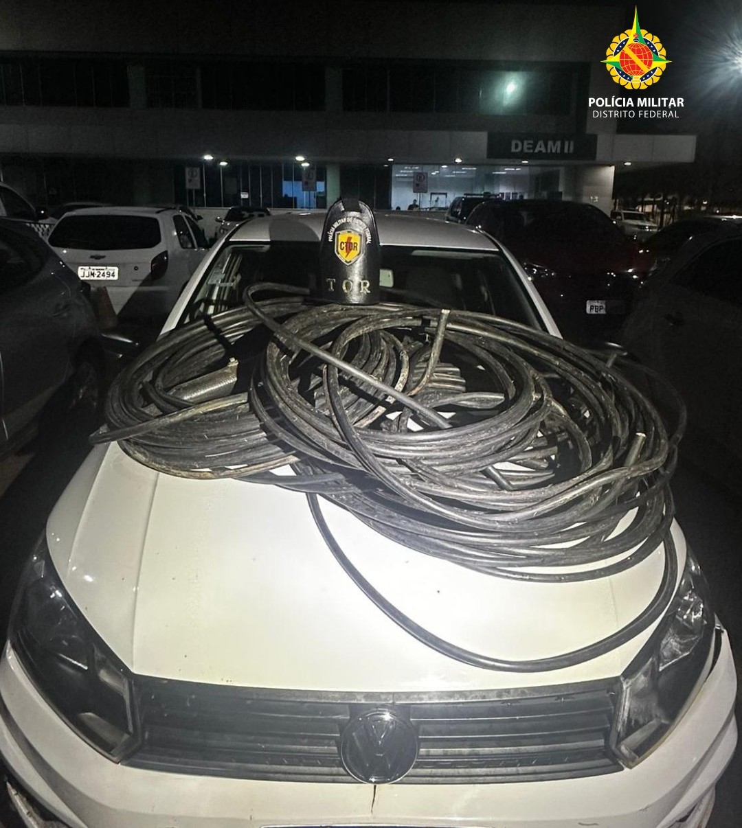 Homem é preso com fios de cobre furtados em Ceilândia